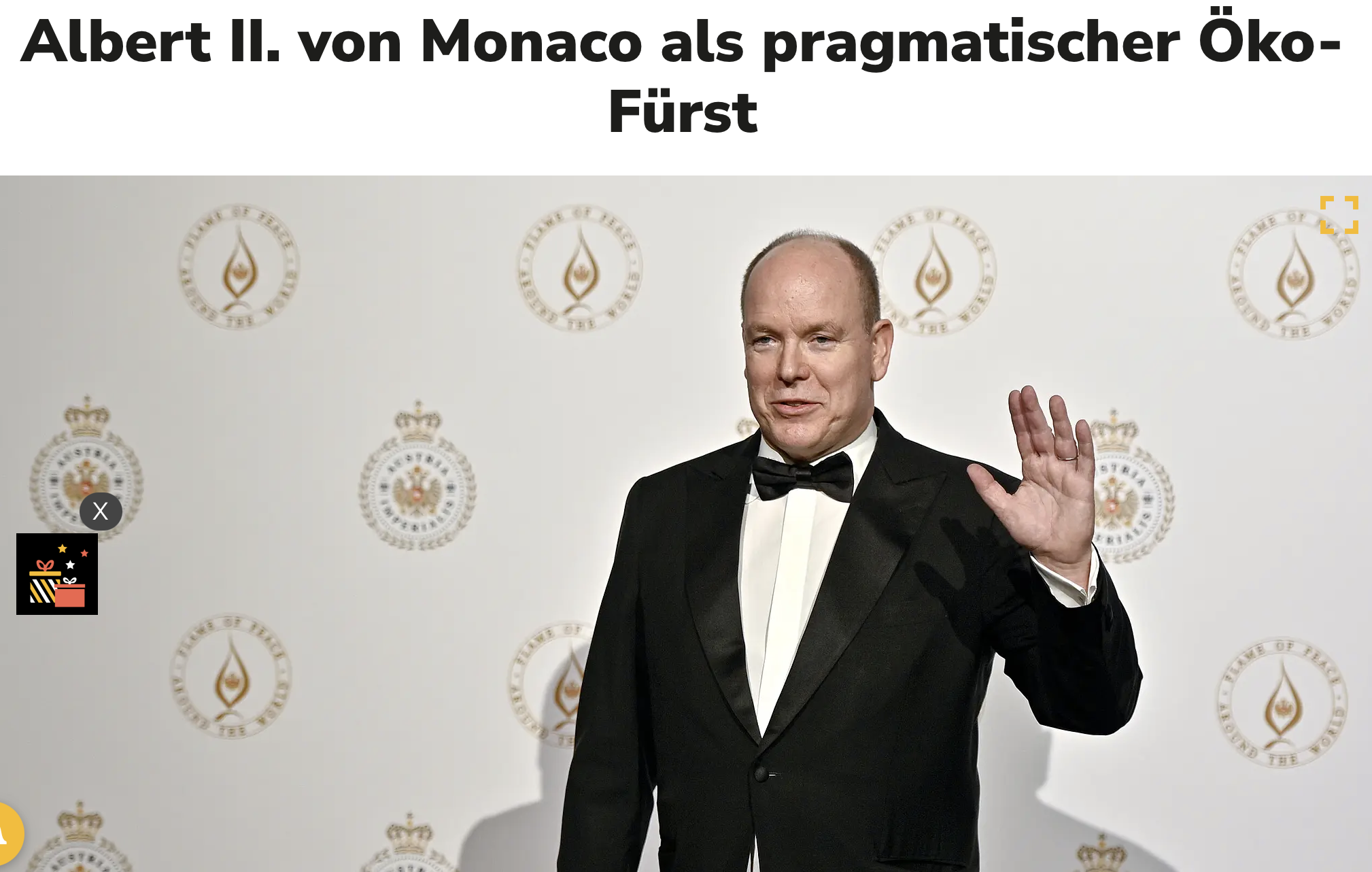 09.03.2023 Fürst Albert Monaco Flame of Peace